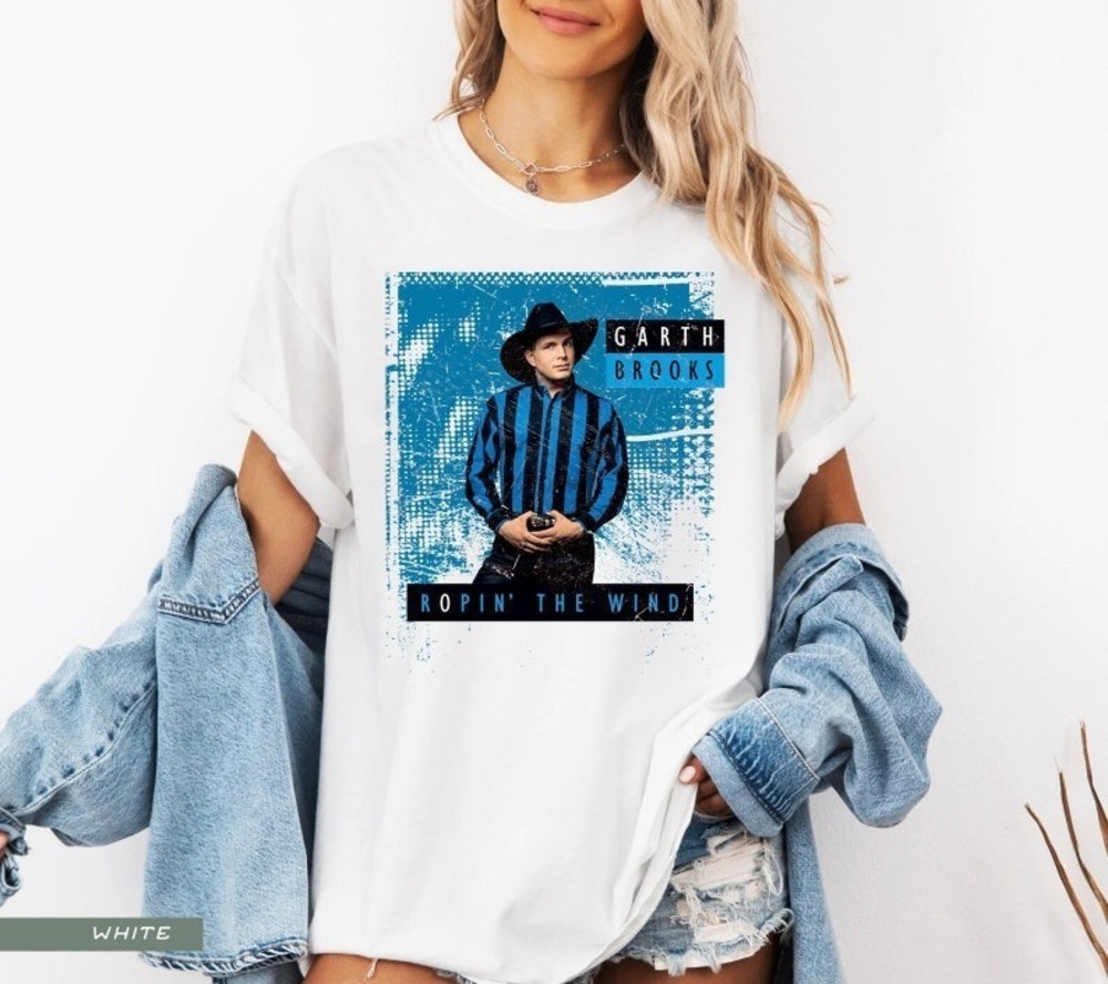 Garth Ropin Wind Shirt - 90s Inspired Country Shirt Western Graphic Tee